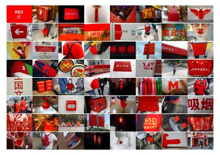 Antoni Muntadas, RED, 2017, color photography, mural of 64 photos, 40 × 60 cm each. Courtesy of the artist.