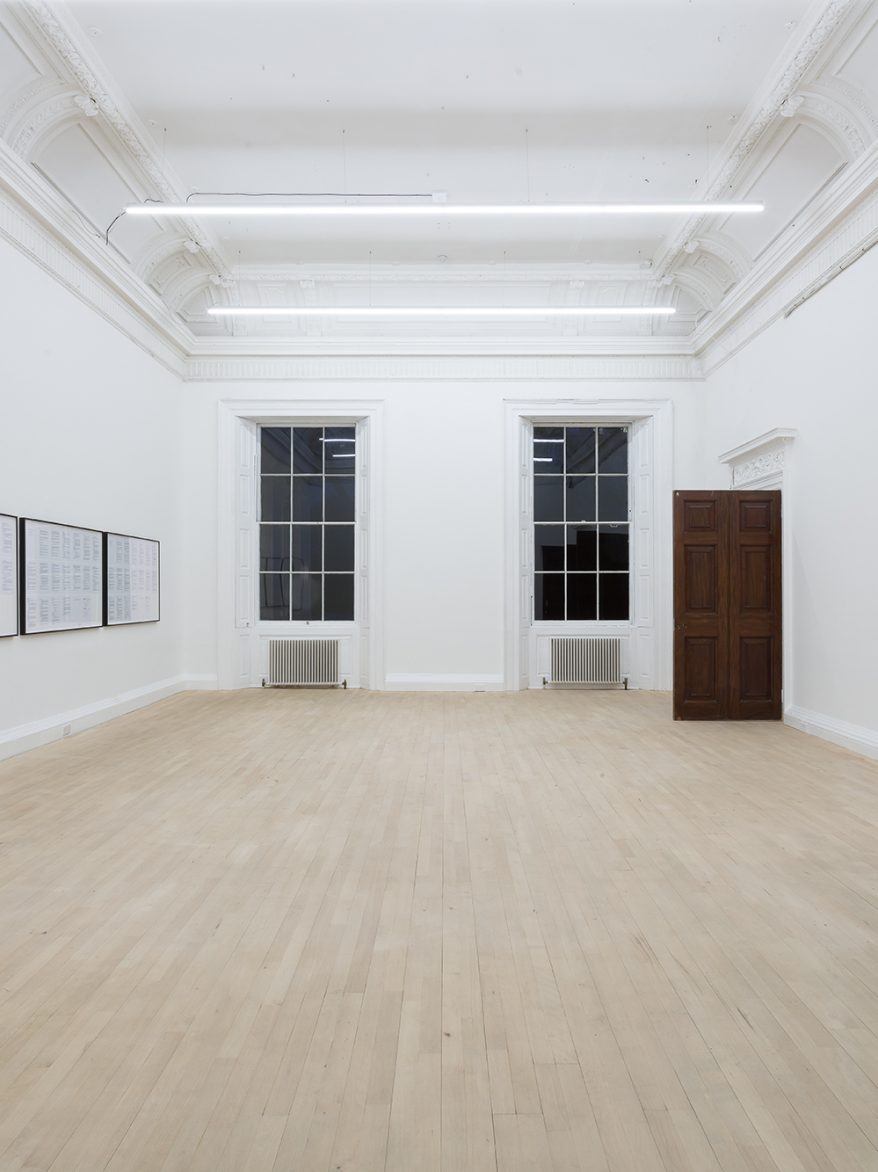 Cameron Rowland
3 & 4 Will. IV c. 73, Institute of Contemporary Arts, London, 2020.
Installation view. Courtesy of the artist.